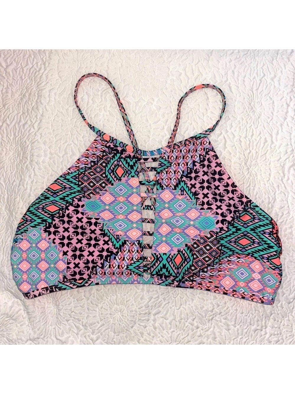 Collections by Catalina Tribal Geometric Bikini Top
